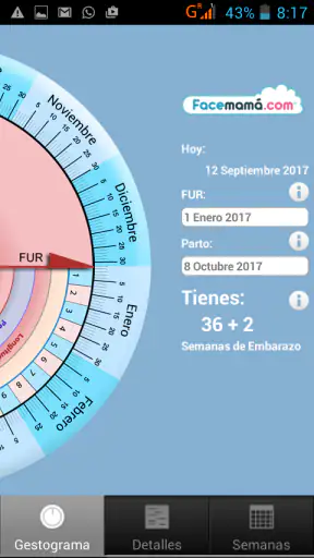 Gestograma - Embarazo Facemamá screenshot