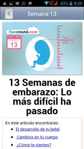 Gestograma - Embarazo Facemamá screenshot