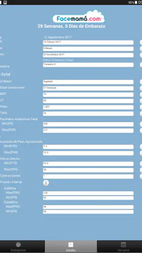 Gestograma - Embarazo Facemamá screenshot