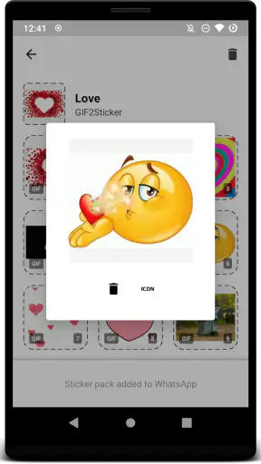 GIF2Sticker Animated Stickers screenshot