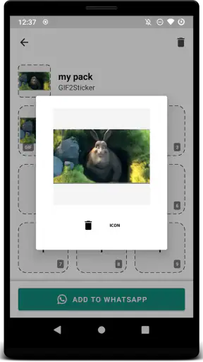 GIF2Sticker Animated Stickers screenshot