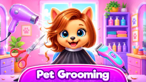 Hairstyle: pet care salon game screenshot