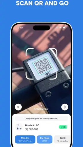JET – scooter sharing screenshot