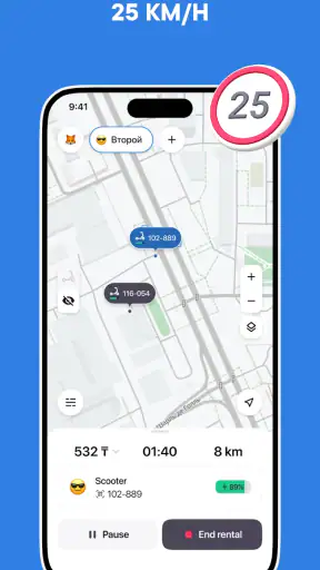 JET – scooter sharing screenshot