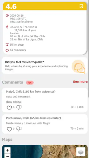 LastQuake screenshot