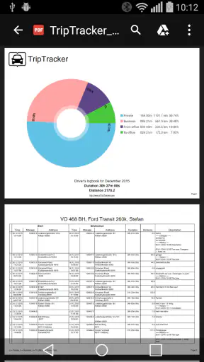Logbook  - TripTracker screenshot