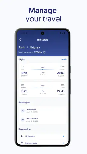 LOT Polish Airlines screenshot