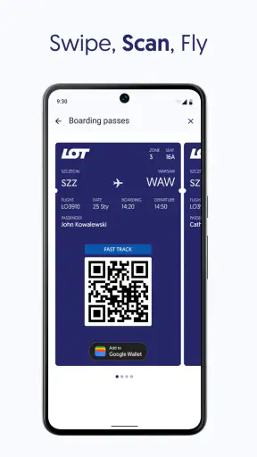 LOT Polish Airlines screenshot