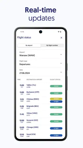 LOT Polish Airlines screenshot