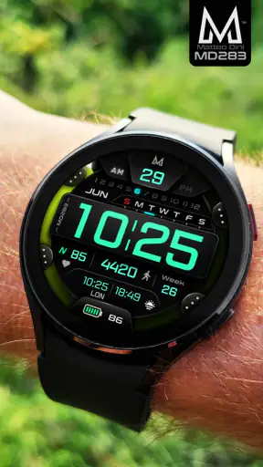 MD283 3D Digital watch face screenshot