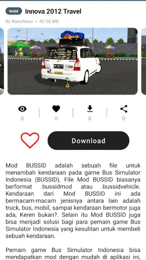 Mod Bussid Innova Travel screenshot