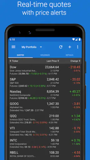 My Stocks Portfolio & Market screenshot