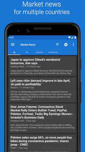 My Stocks Portfolio & Market screenshot