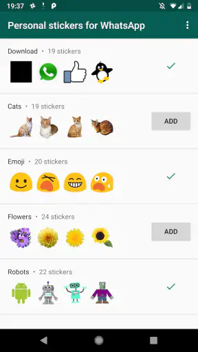 Personal stickers for WhatsApp screenshot