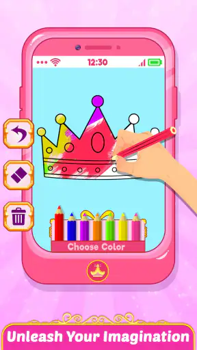 Pink Princess Baby Phone screenshot