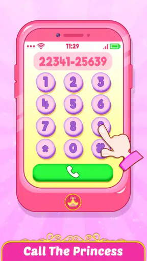 Pink Princess Baby Phone screenshot
