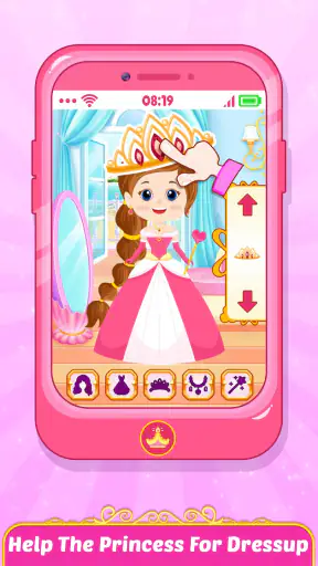 Pink Princess Baby Phone screenshot