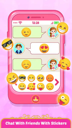 Pink Princess Baby Phone screenshot