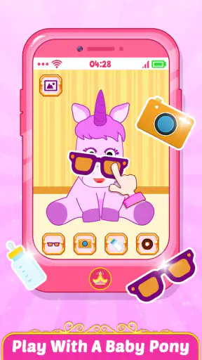 Pink Princess Baby Phone screenshot