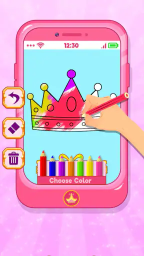 Pink Princess Baby Phone screenshot