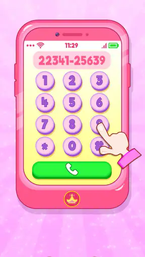 Pink Princess Baby Phone screenshot