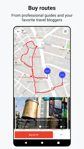 Pinsteps: offline travel guide screenshot