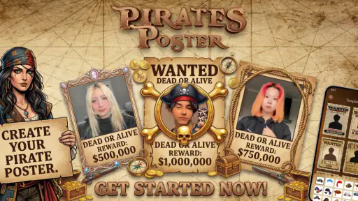 Pirate Wanted Poster screenshot