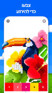 Pixel Art - חוברת צביעה screenshot