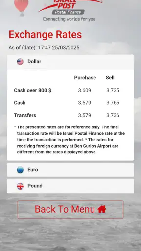 Postal Finance Manage Account screenshot