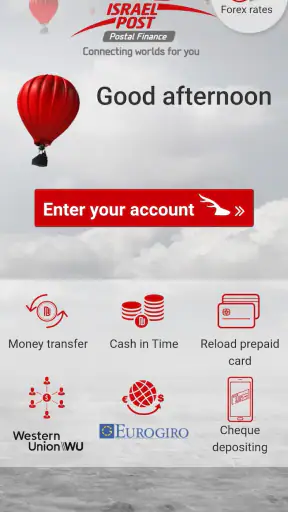 Postal Finance Manage Account screenshot