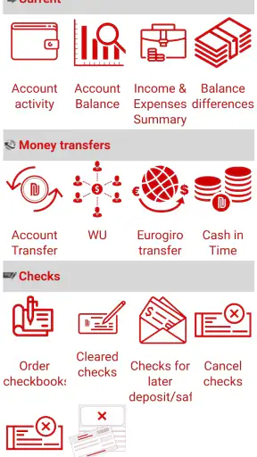 Postal Finance Manage Account screenshot