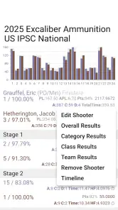 PractiScore Competitor screenshot