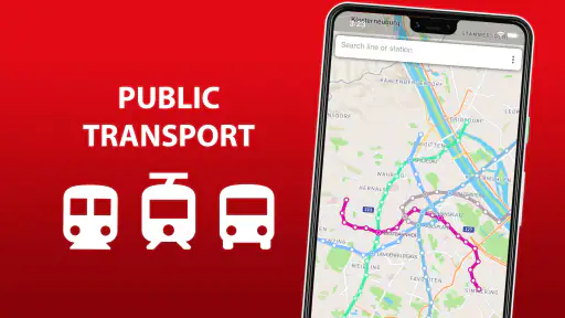 Public transport map Vienna screenshot