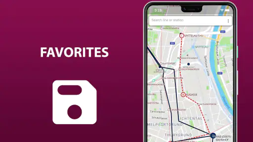 Public transport map Vienna screenshot