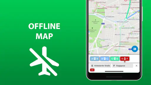 Public transport map Vienna screenshot