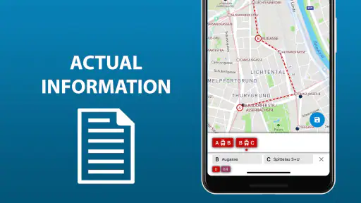 Public transport map Vienna screenshot
