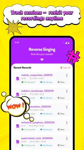 Reverse Voice: Flip Singing screenshot