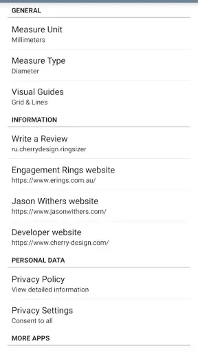 Ring Sizer by Jason Withers © screenshot