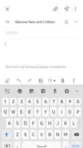 Samsung Email screenshot