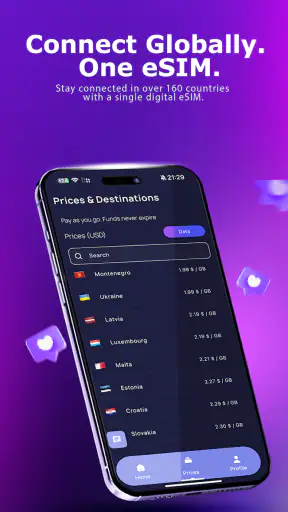 Simtlv - Travel eSIM & SIM screenshot