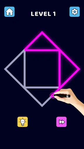 Single Line Puzzle Drawing screenshot