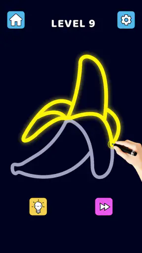 Single Line Puzzle Drawing screenshot