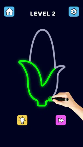Single Line Puzzle Drawing screenshot