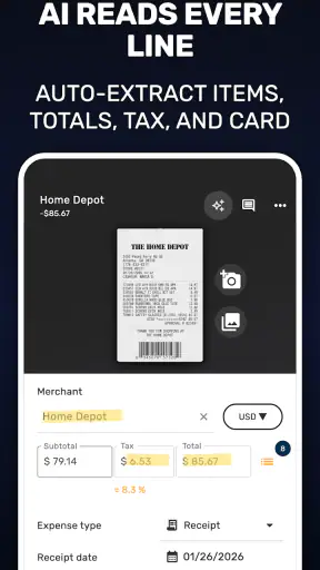 SparkReceipt: Receipt Scanner screenshot