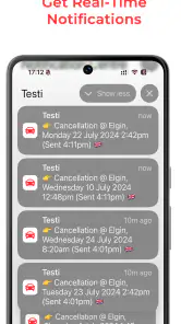 Testi Driving Cancellations UK screenshot