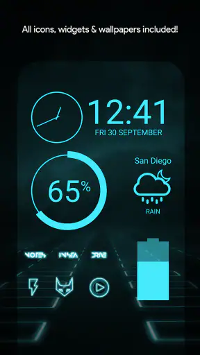 The Grid Pro - Neon Icon Pack screenshot