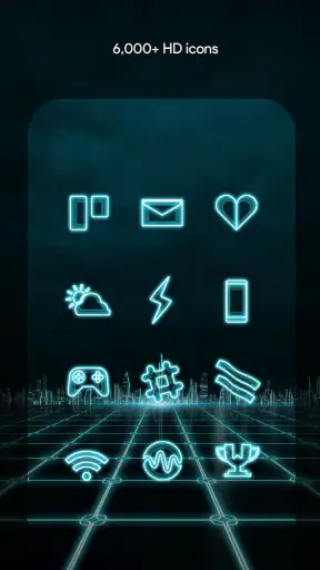 The Grid Pro - Neon Icon Pack screenshot