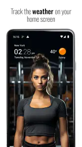 Transparent clock & weather screenshot