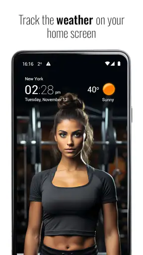 Transparent clock & weather screenshot