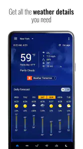 Transparent clock & weather screenshot